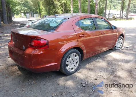 2012 Dodge Avenger Se from USA, damaged, VIN 1C3CDZAB9CN270393